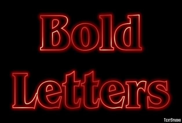 Bold Letters Texteffekt