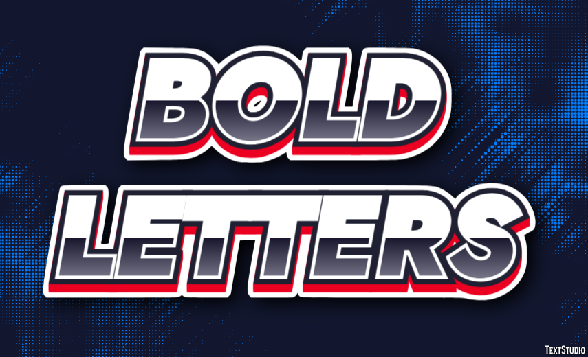 Bold Letters Effetto testo