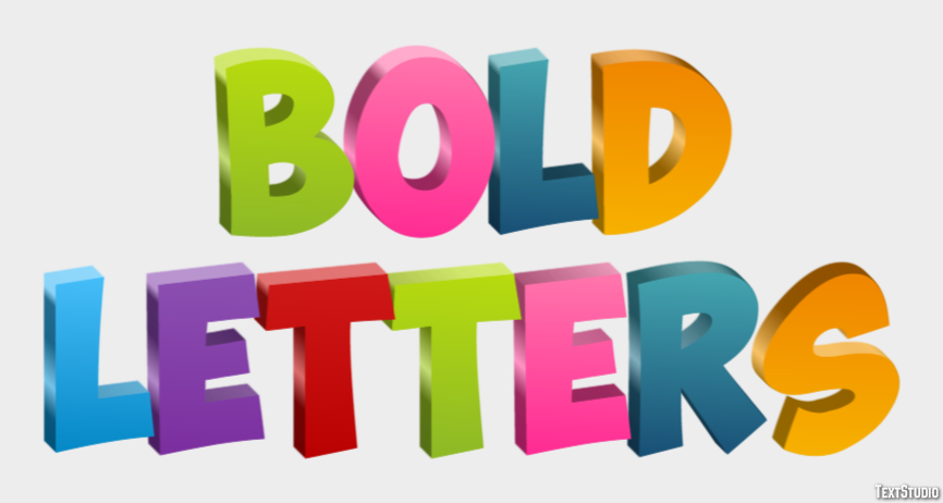 Bold Letters Texteffekt