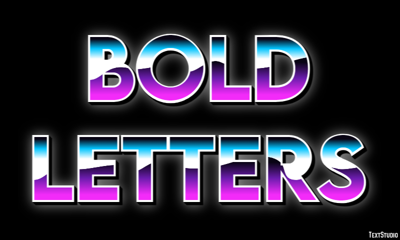 Bold Letters Effetto testo