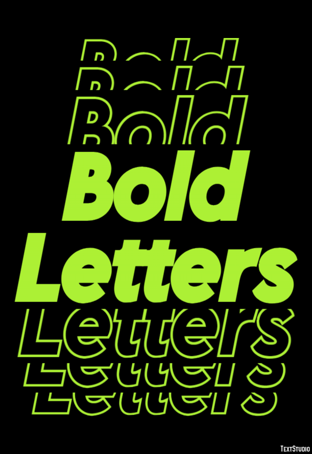 Bold Letters Effetto testo