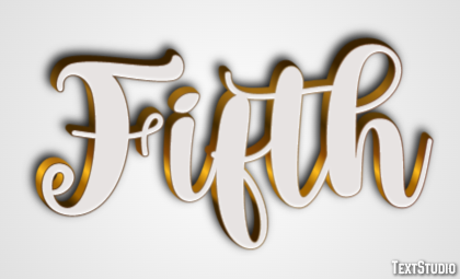 Fifth Text Effect