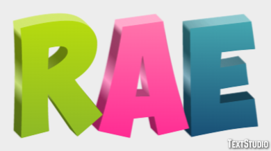 Rae Text effect