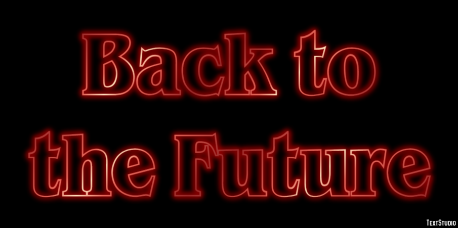 Back to the Future Texteffekt