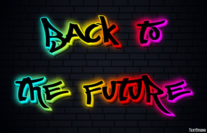 Back to the Future Text effect