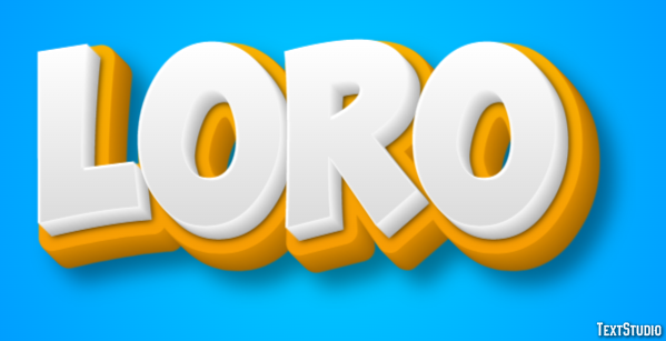 Loro Efecto de texto