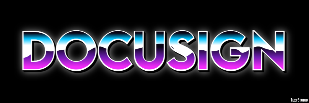 DocuSign Text effect