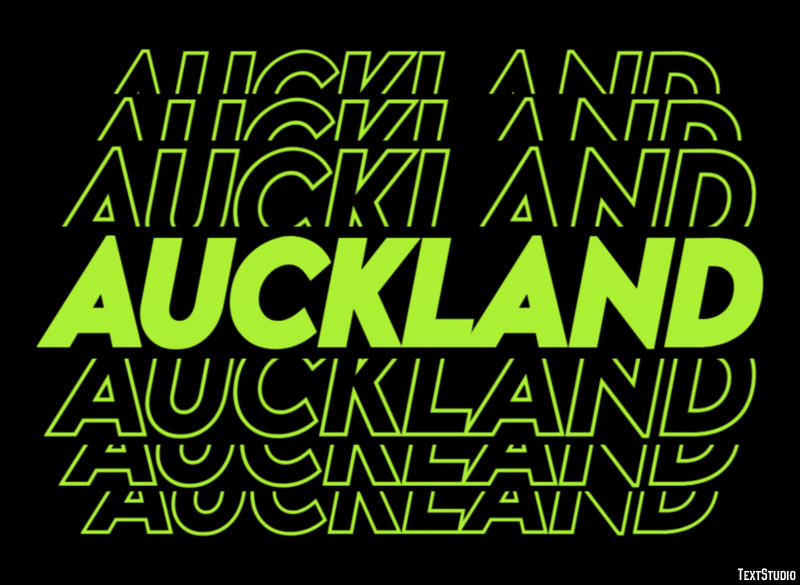 Auckland Effetto testo