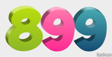 899 Text Effect