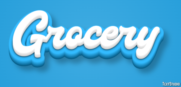 Grocery Text Effect