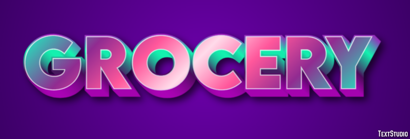 Grocery Text Effect
