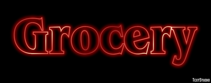Grocery Text Effect
