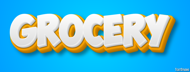 Grocery Text Effect