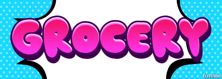 Grocery Эффект текста