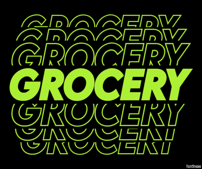 Grocery Text Effect