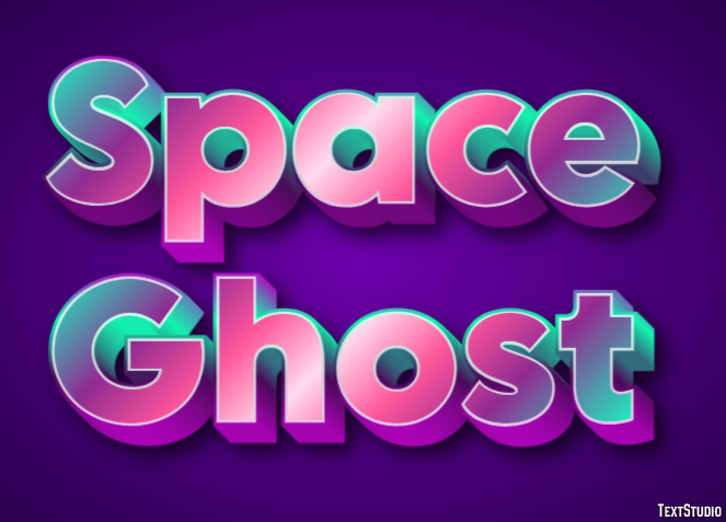 Space Ghost Text Effect