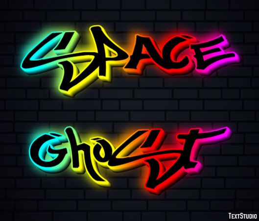 Space Ghost Text Effect