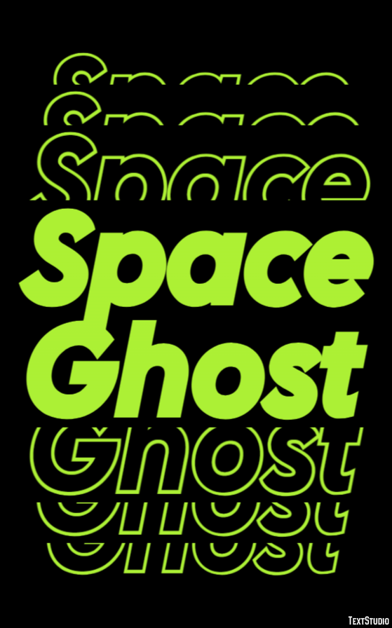 Space Ghost Text Effect