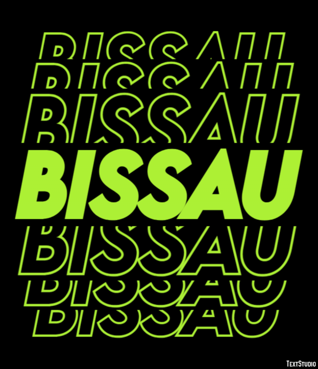 Bissau Efecto de Texto
