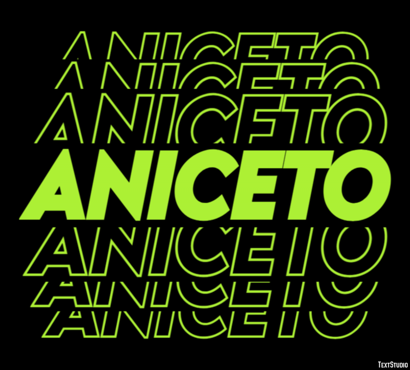Aniceto Efeito de texto