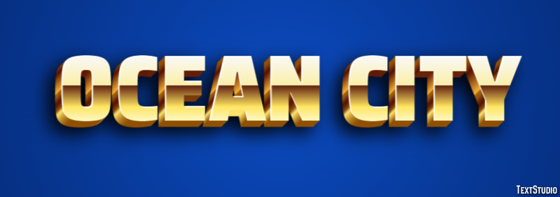 Ocean City Efecto de Texto