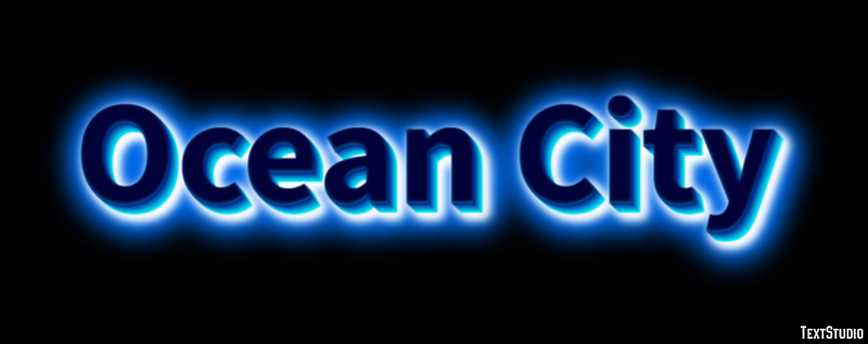 Ocean City Efecto de Texto
