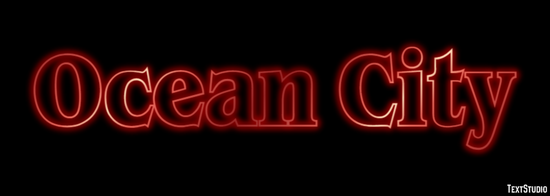 Ocean City Efekt tekstowy