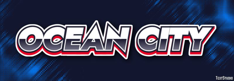 Ocean City Efecto de Texto