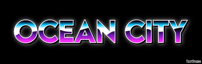 Ocean City Efecto de Texto