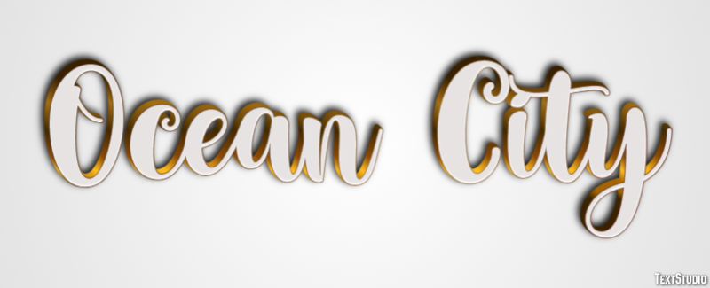Ocean City Efecto de Texto