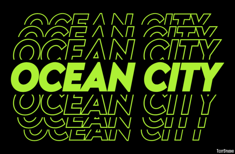 Ocean City Efecto de Texto