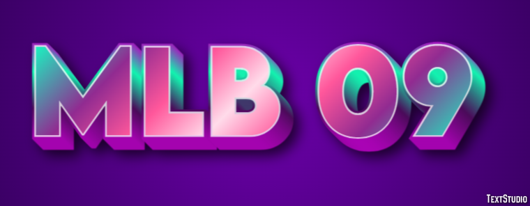 MLB 09 Text effect
