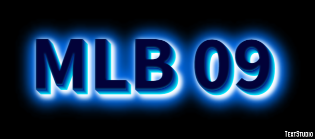 MLB 09 Text effect