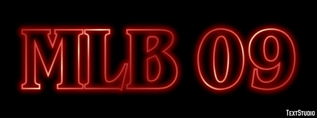 MLB 09 Text effect