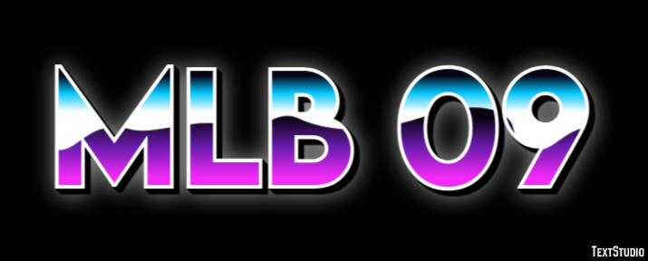 MLB 09 Text effect