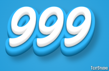 999 Efecto de Texto