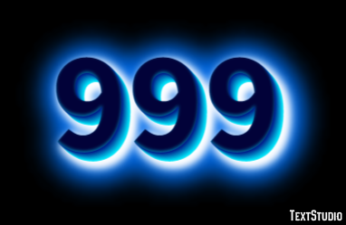 999 Efecto de Texto