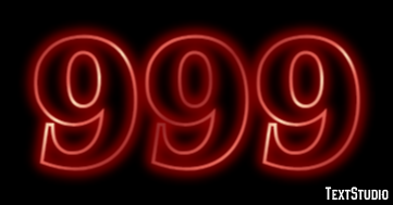 999 Efecto de Texto