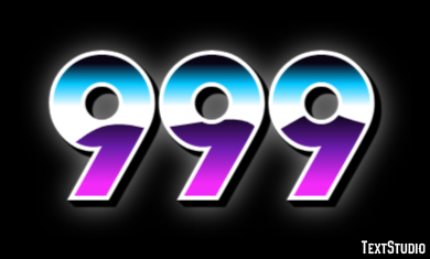 999 Efecto de Texto