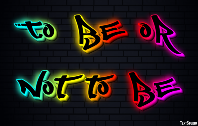 To Be or Not to Be Text Effect
