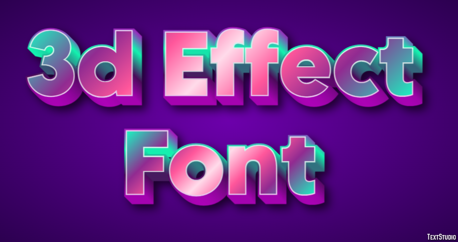3d Effect Font Text Effect