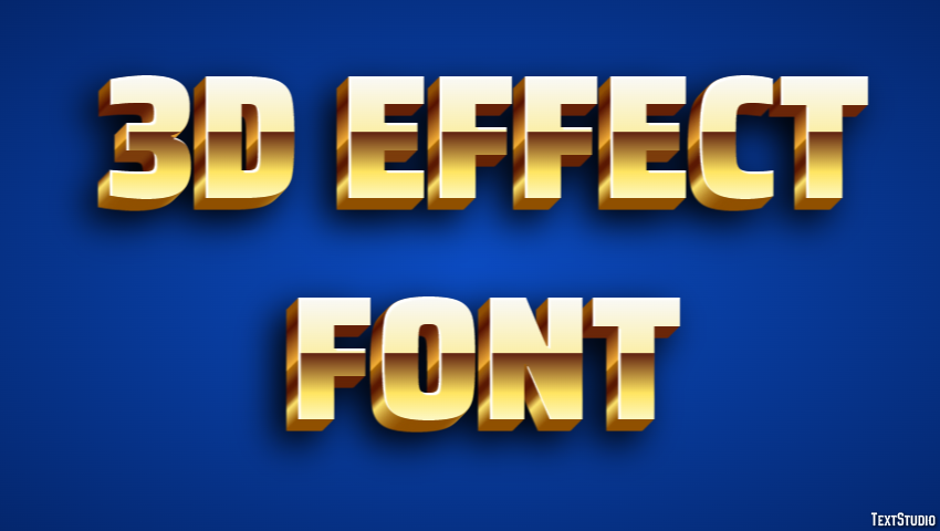 3d Effect Font Text Effect