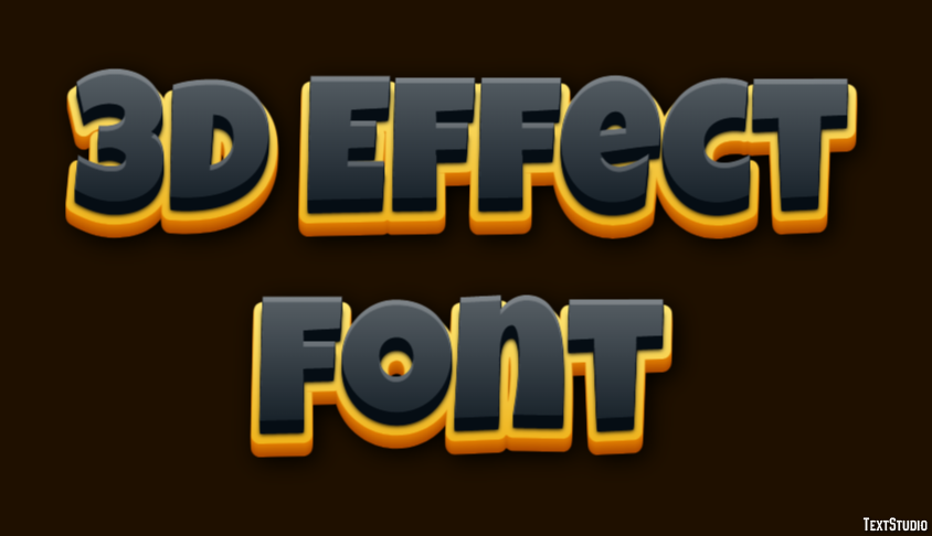 3d Effect Font Text Effect