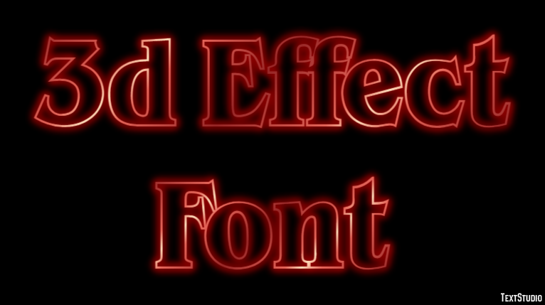 3d Effect Font Text Effect