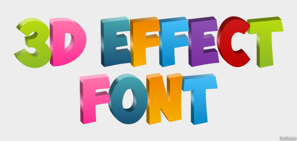 3d Effect Font Text Effect