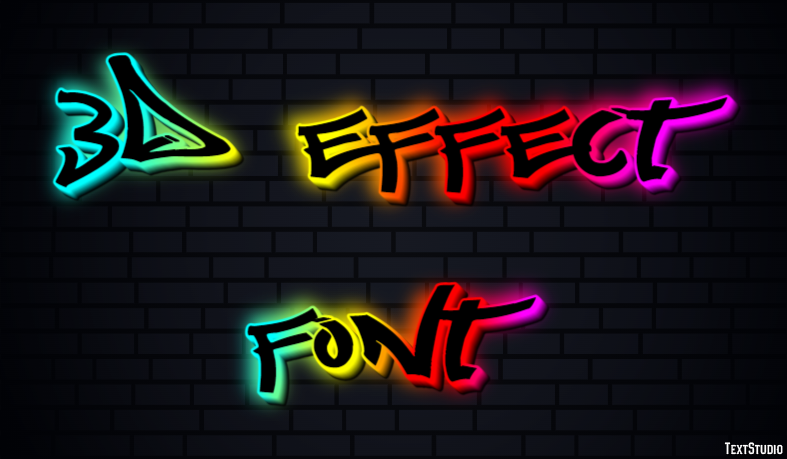 3d Effect Font Text Effect