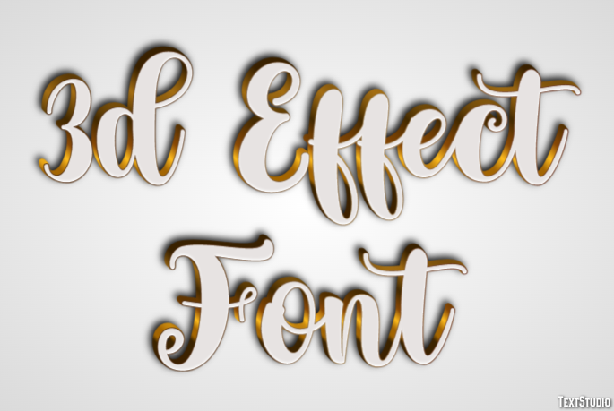 3d Effect Font Text Effect