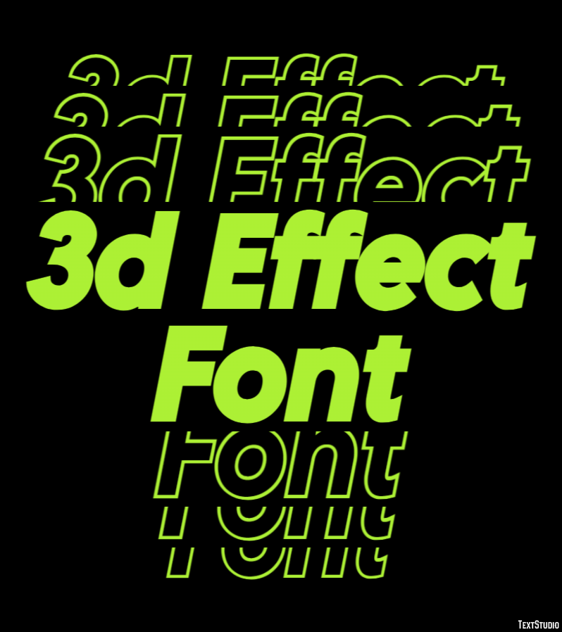 3d Effect Font Text Effect