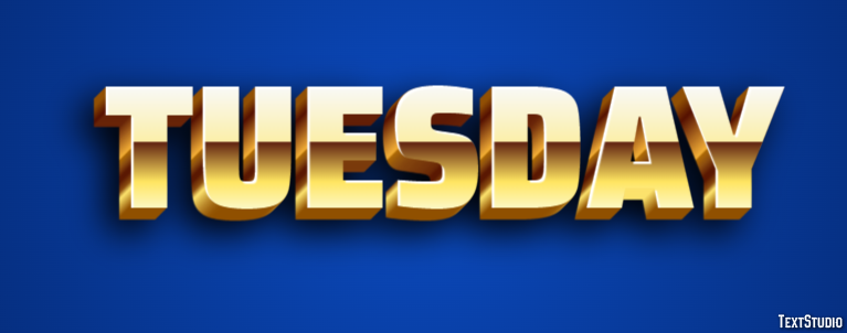 Tuesday テキスト効果