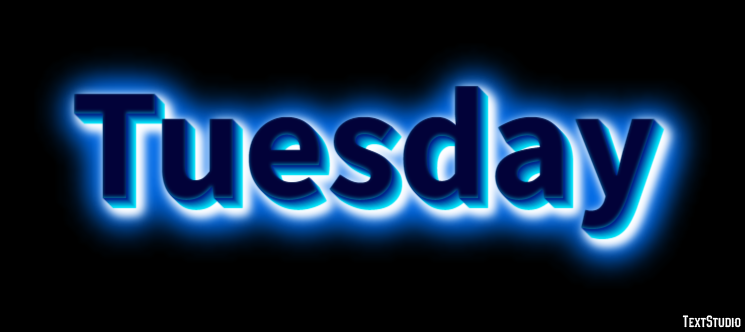 Tuesday Эффект текста